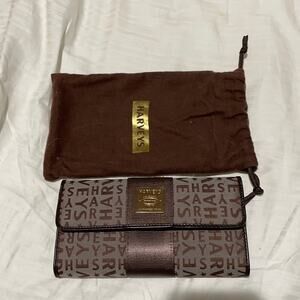 Harveys rare brown on brown tri fold wallet nwot